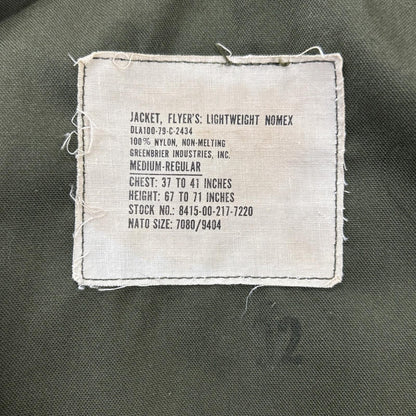 MILITARY Khaki Raccoon Fur Custom CVC Crew Jacket Size M/R