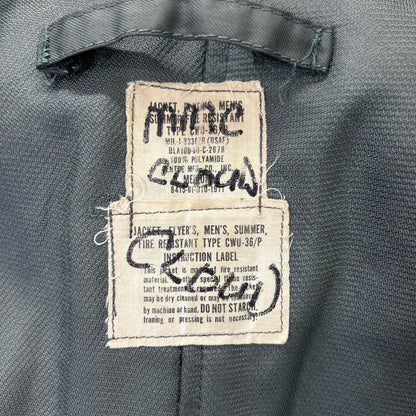 MILITARY Khaki '80 Patch CWU-36P Flight Jacket Size MEDIUM