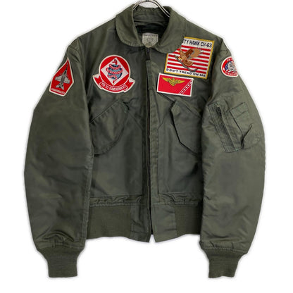 MILITARY Khaki '88 Patch CWU-36P Flight Jacket Size SMALL