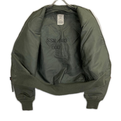 MILITARY Khaki '88 Patch CWU-36P Flight Jacket Size SMALL