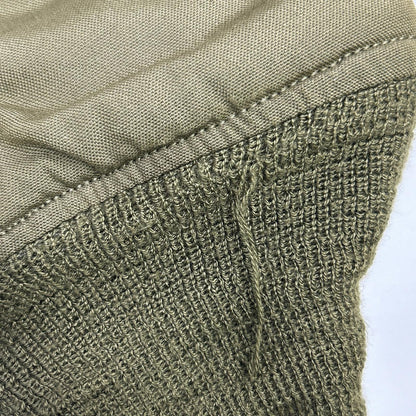 MILITARY Khaki Fur CVC Flight Jacket Cotton Size M