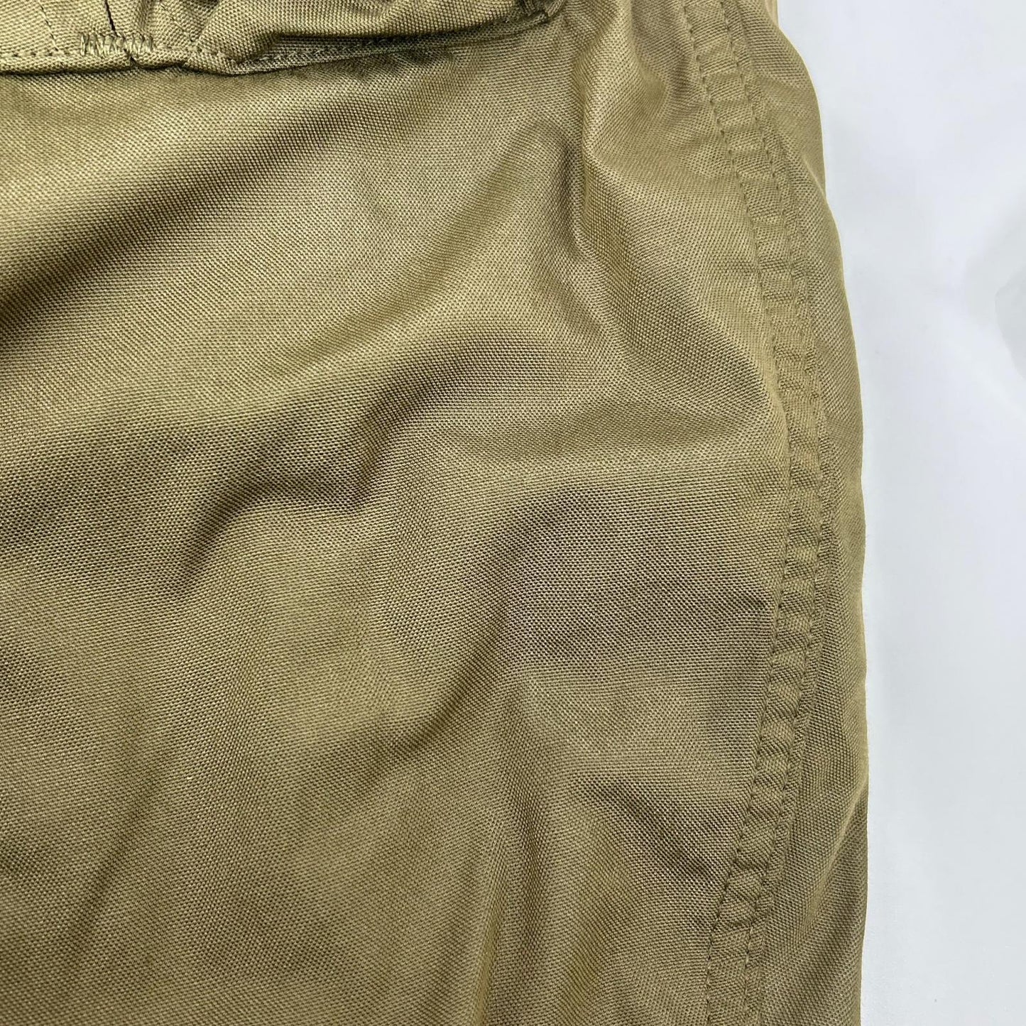MILITARY Khaki Fur CVC Flight Jacket Cotton Size M