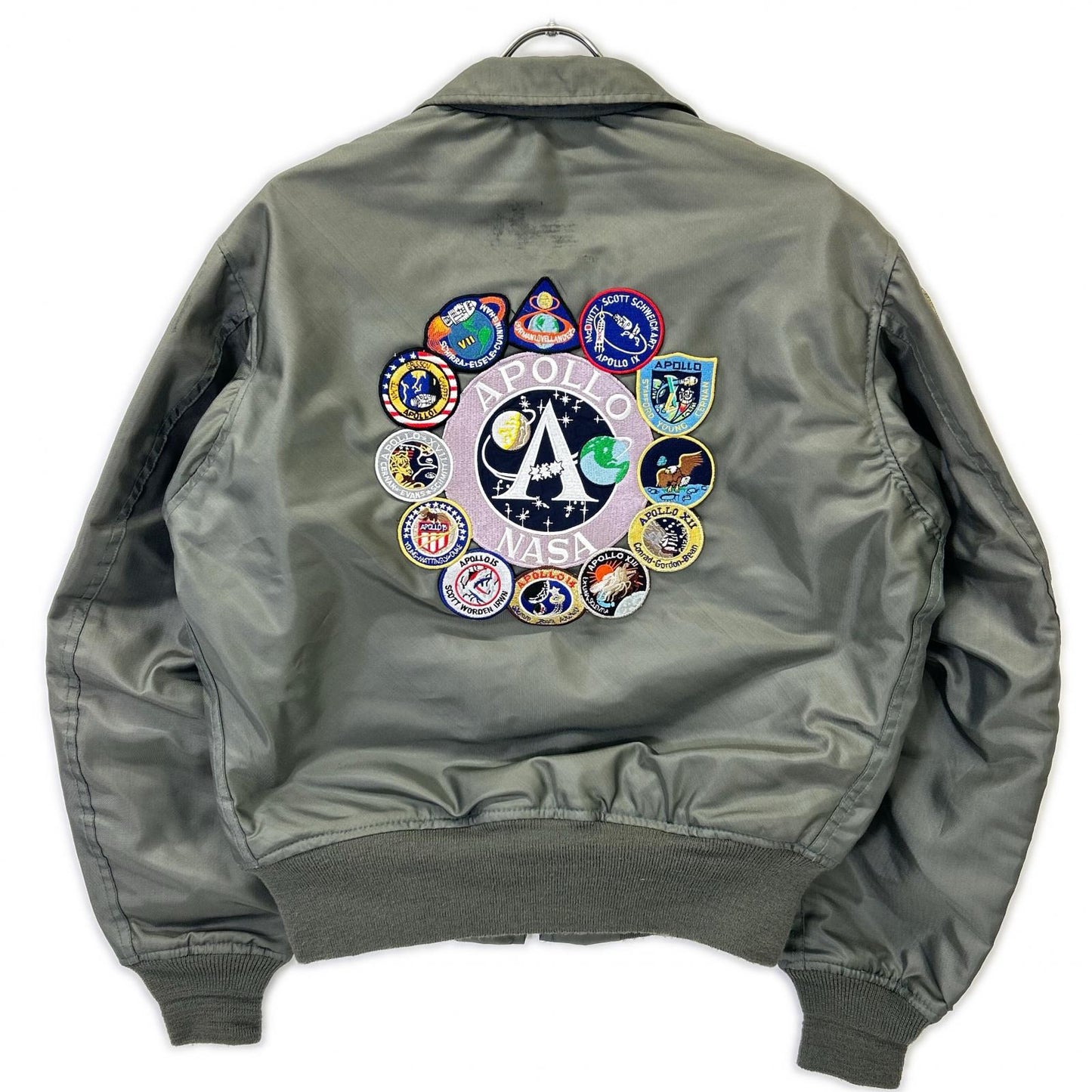 MILITARY Khaki CWU36-P Patched Flight Jacket Size M