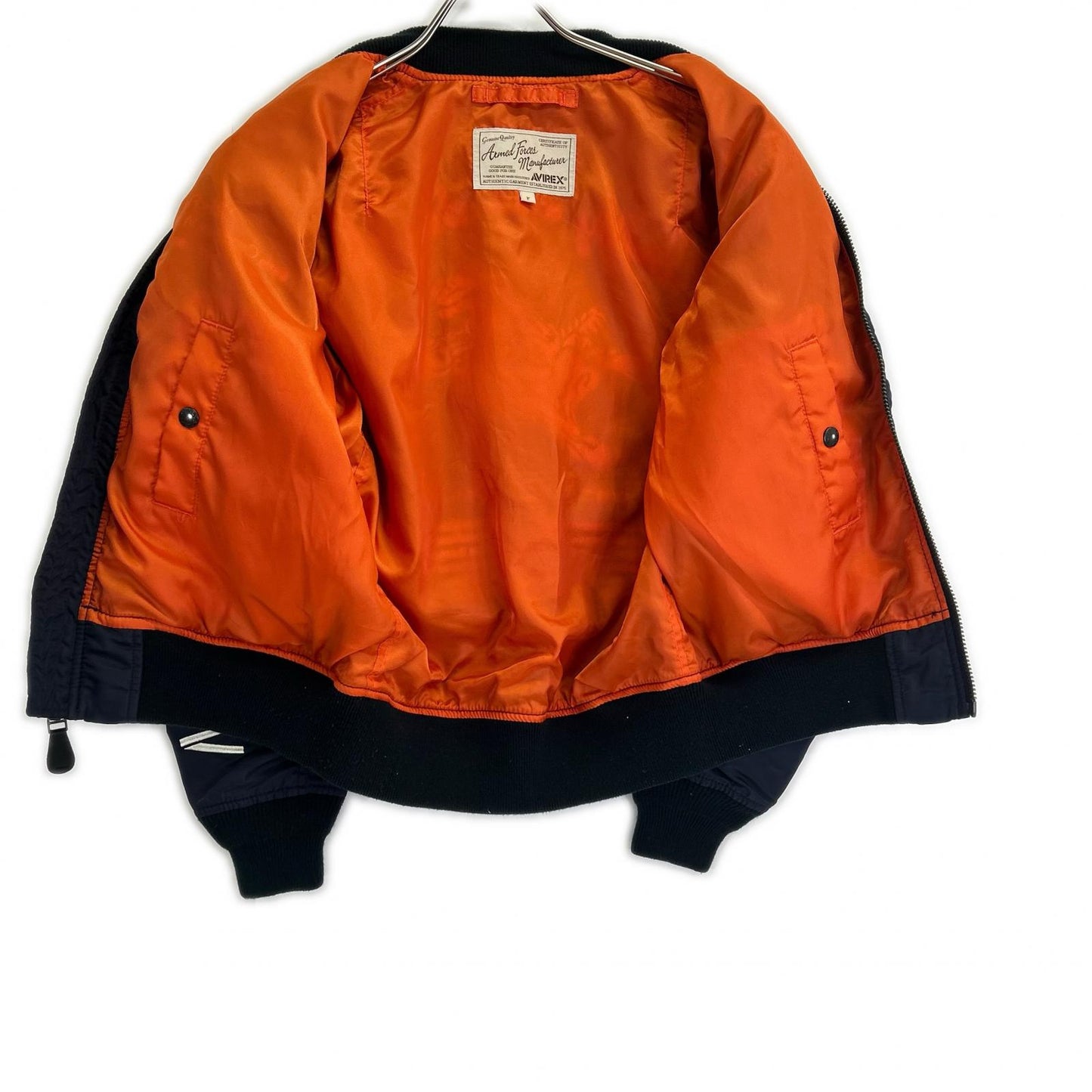 AVIREX Navy Tiger Mustang MA-1 Bomber Nylon Size F