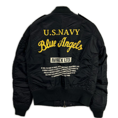 AVIREX Black Blue Angels L2-A Flight Jacket Size M
