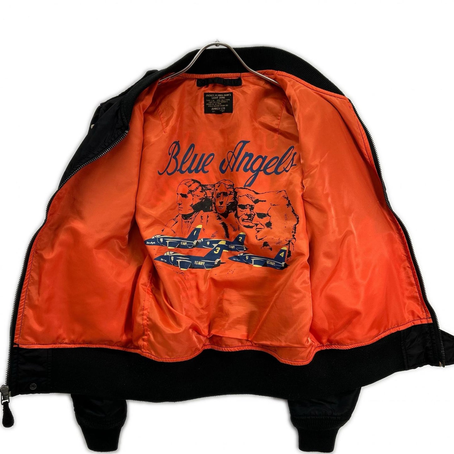 AVIREX Black Blue Angels L2-A Flight Jacket Size M