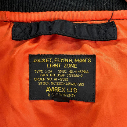AVIREX Black Blue Angels L2-A Flight Jacket Size M