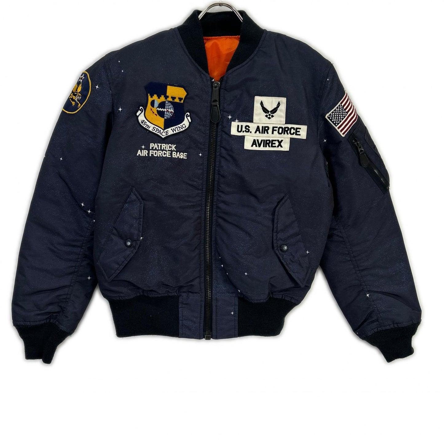 AVIREX Navy Space MA-1 Bomber Polyester Size M