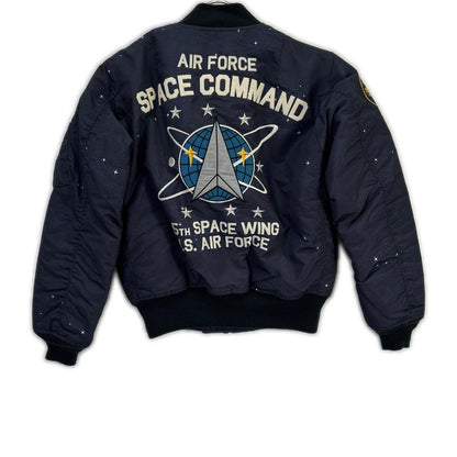 AVIREX Navy Space MA-1 Bomber Polyester Size M