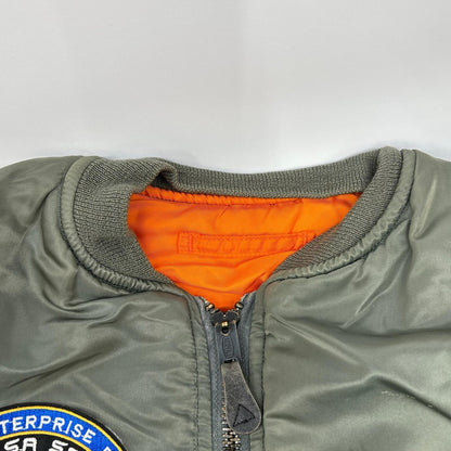 ALPHA INDUSTRIES Khaki '68 Repro Patched MA-1 Bomber Size M