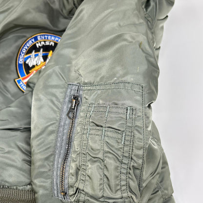 ALPHA INDUSTRIES Khaki '68 Repro Patched MA-1 Bomber Size M