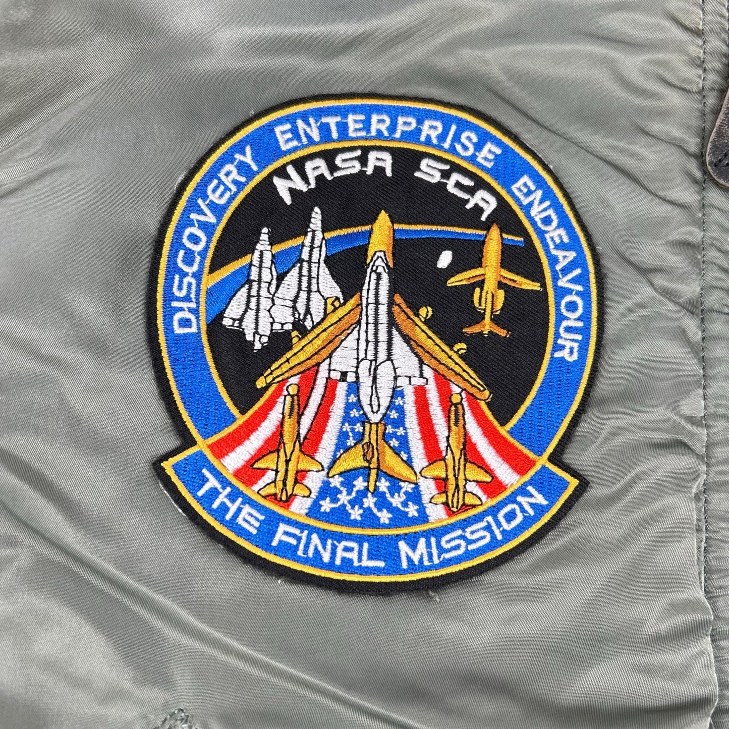 ALPHA INDUSTRIES Khaki '68 Repro Patched MA-1 Bomber Size M