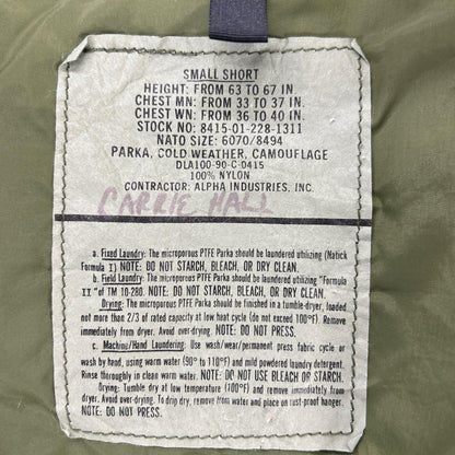 ECWCS GEN1 Early Camo Fur Gore-Tex Parka Nylon Jacket Size S/S
