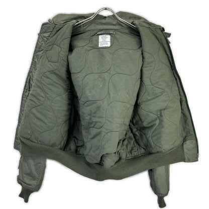 MILITARY Khaki CWU45-P Hooded Flight Jacket Size L