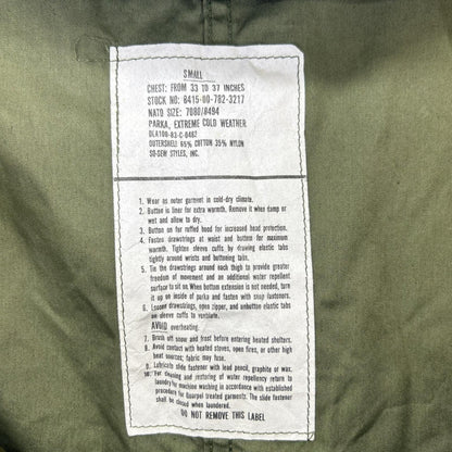 MILITARY M-65 '83 Fishtail Parka Cotton Jacket Size S