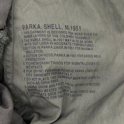 MILITARY Khaki 50s M51 Fishtail Parka Cotton Jacket Size S