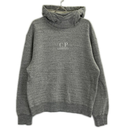 C.P.COMPANY 24AW Gray Logo Fleece Hoodie Cotton Size L