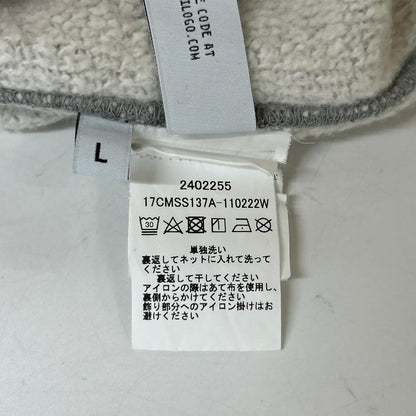 C.P.COMPANY 24AW Gray Logo Fleece Hoodie Cotton Size L