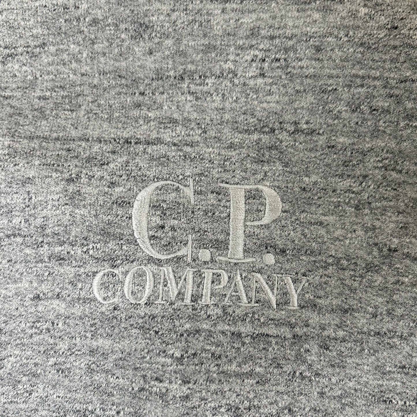 C.P.COMPANY 24AW Gray Logo Fleece Hoodie Cotton Size L