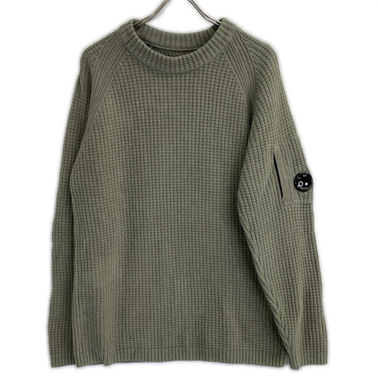 C.P.COMPANY 25AW Cotton Chenille Sweater Khaki Size M