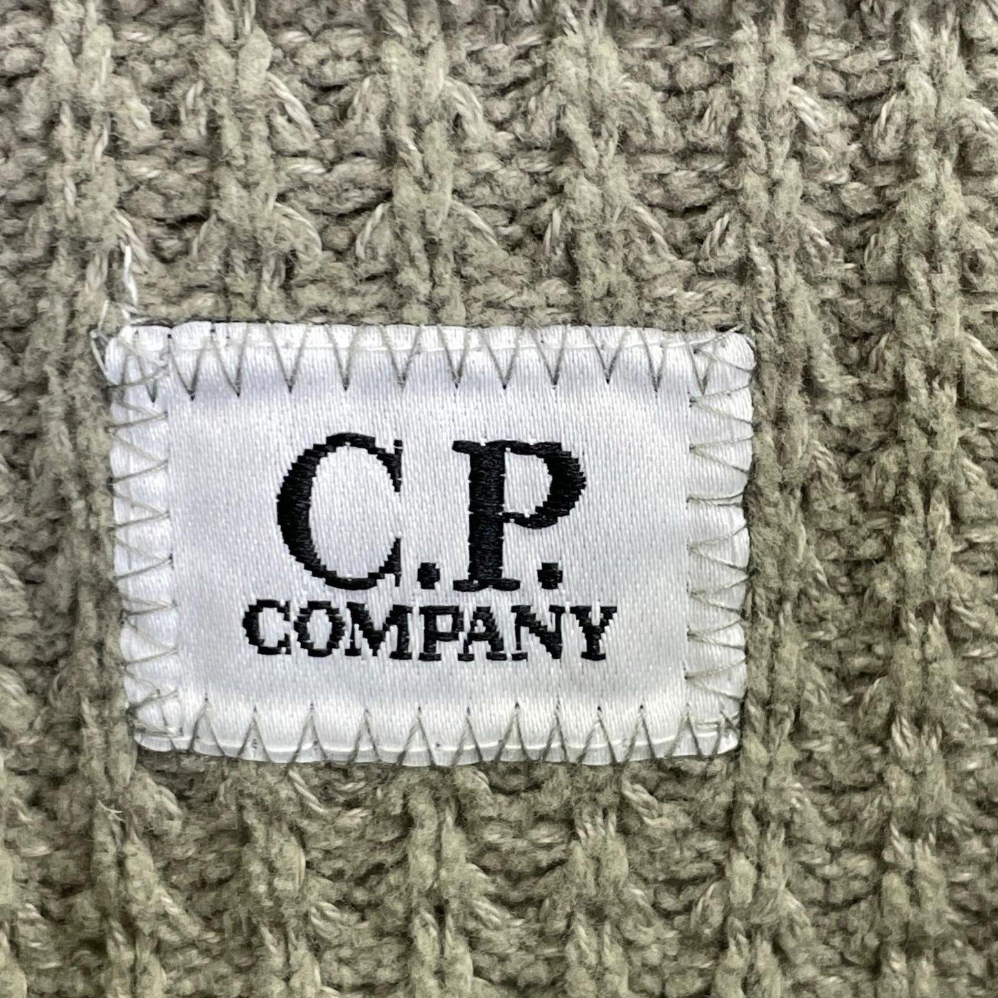 C.P.COMPANY 25AW Cotton Chenille Sweater Khaki Size M