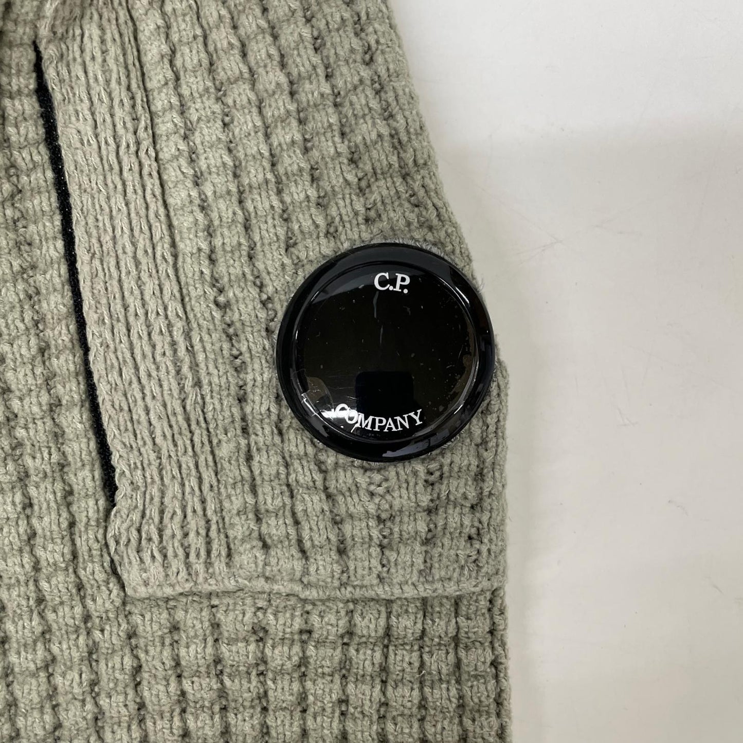C.P.COMPANY 25AW Cotton Chenille Sweater Khaki Size M