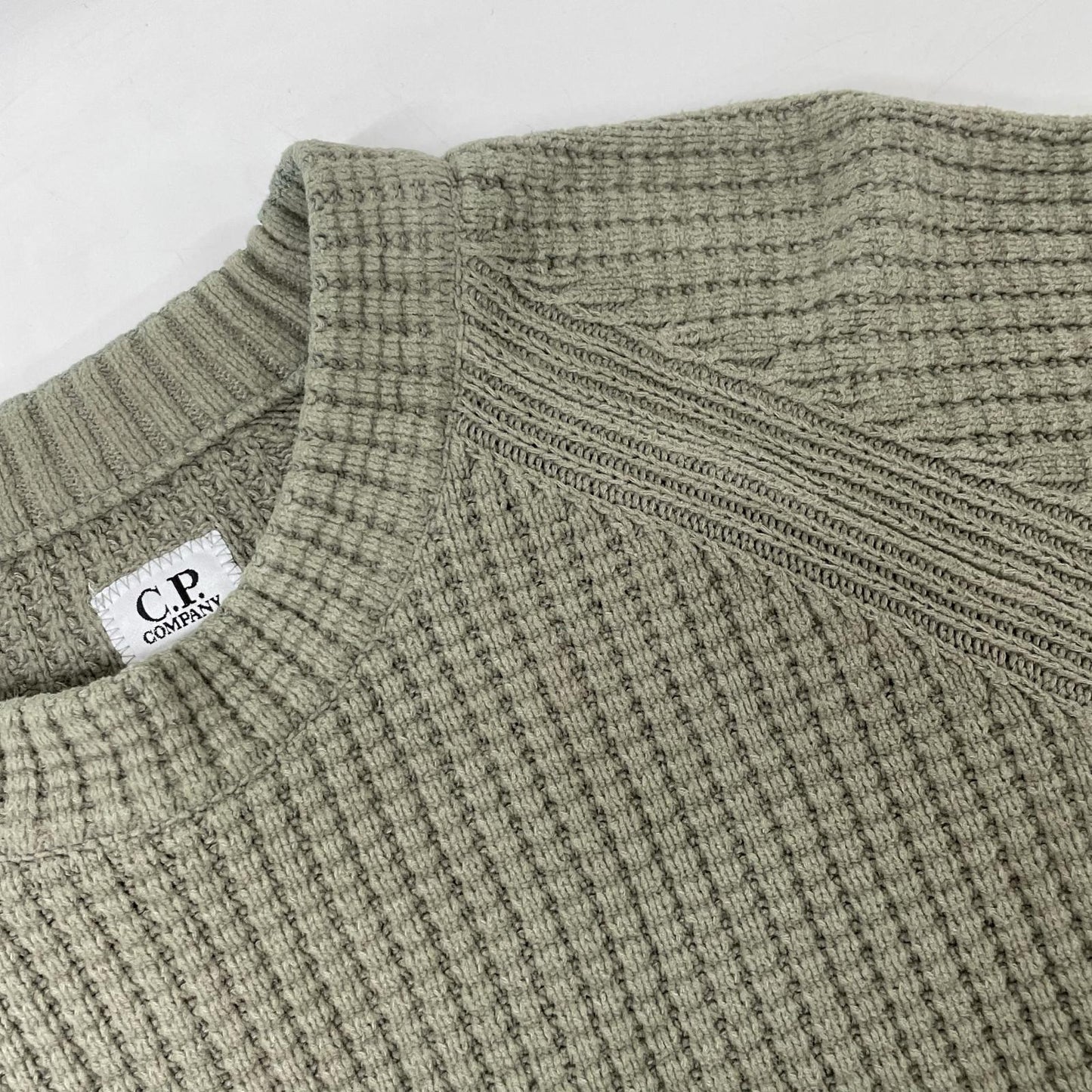 C.P.COMPANY 25AW Cotton Chenille Sweater Khaki Size M