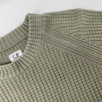 C.P.COMPANY 25AW Cotton Chenille Sweater Khaki Size M