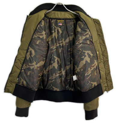 VANSON MA-1 Bomber Jacket w/ Leather Tag Khaki Size XL