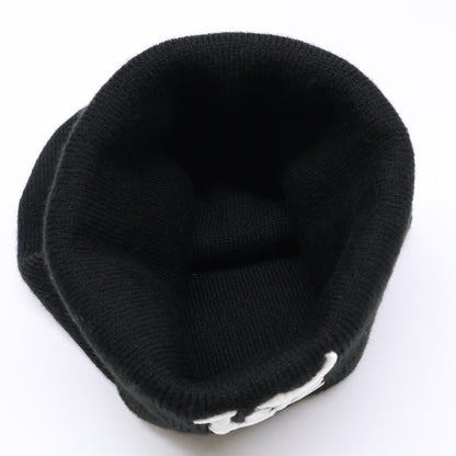 R13 Skully Hat Logo Embroidered Knit Beanie Black Size O/S