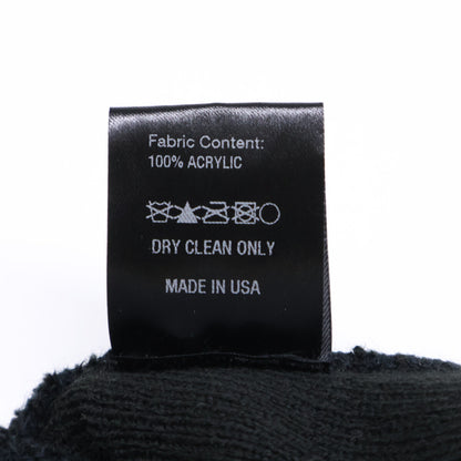 R13 Skully Hat Logo Embroidered Knit Beanie Black Size O/S