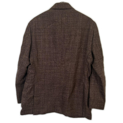 LARDINI Wool Silk Advance 3B Jacket Brown Size 52