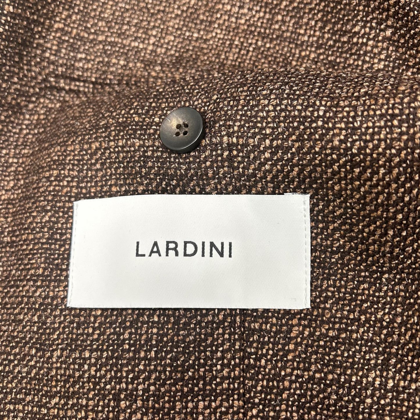 LARDINI Wool Silk Advance 3B Jacket Brown Size 52