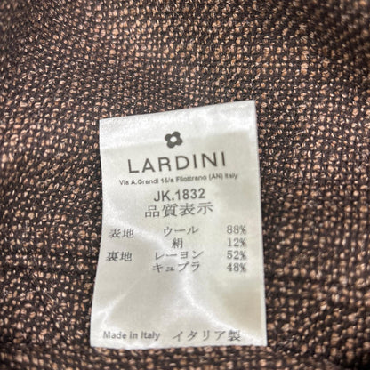 LARDINI Wool Silk Advance 3B Jacket Brown Size 52