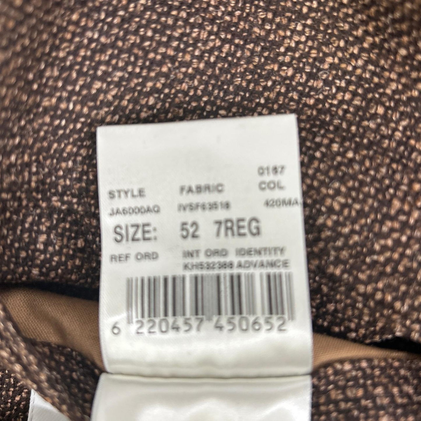 LARDINI Wool Silk Advance 3B Jacket Brown Size 52