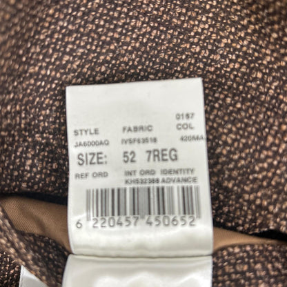 LARDINI Wool Silk Advance 3B Jacket Brown Size 52