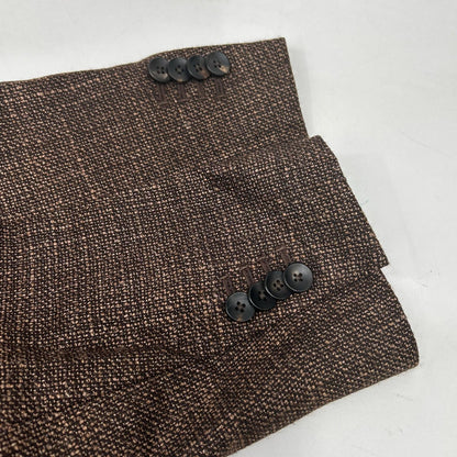 LARDINI Wool Silk Advance 3B Jacket Brown Size 52