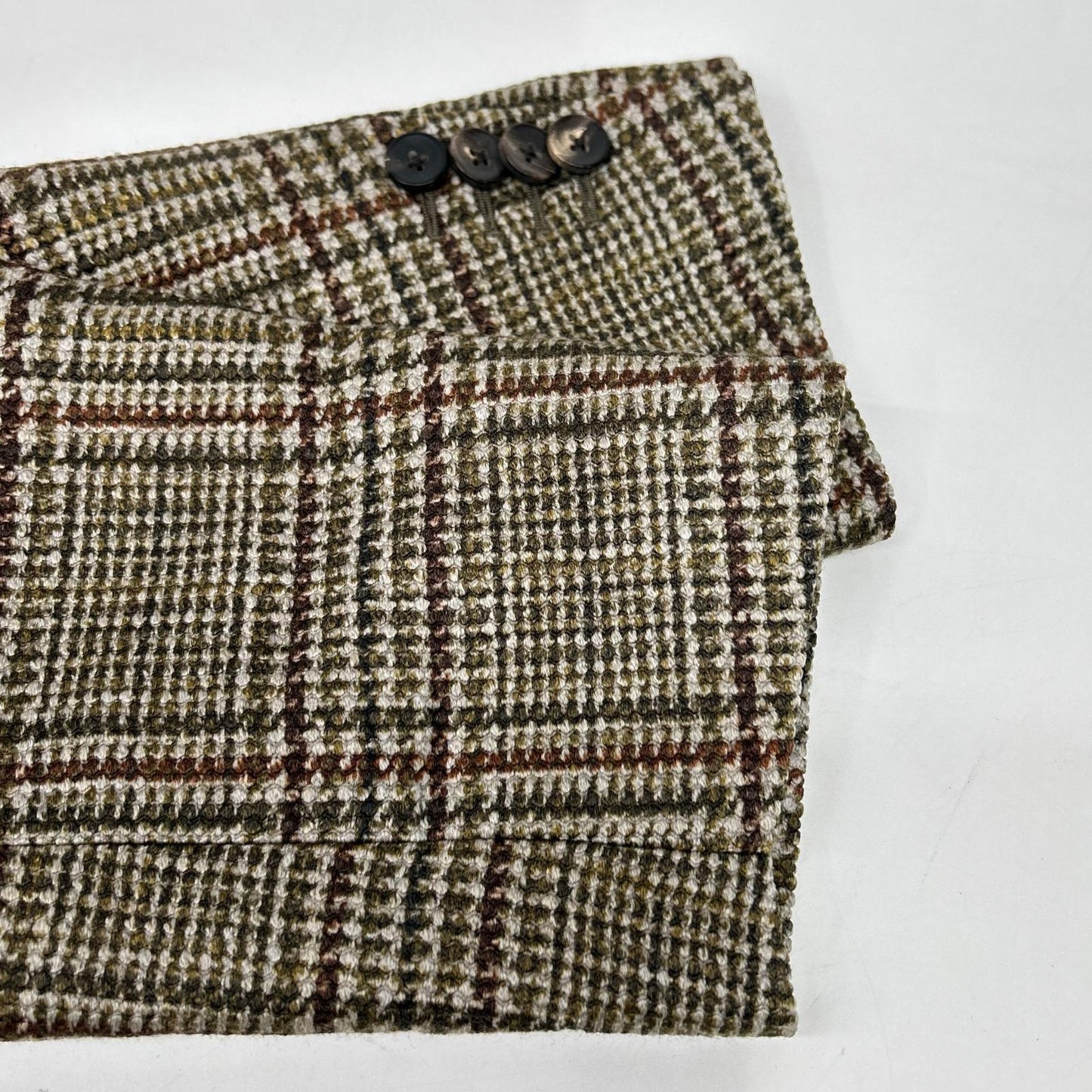 LARDINI Wool Nylon Boutonniere 3B Jacket Khaki Size 52
