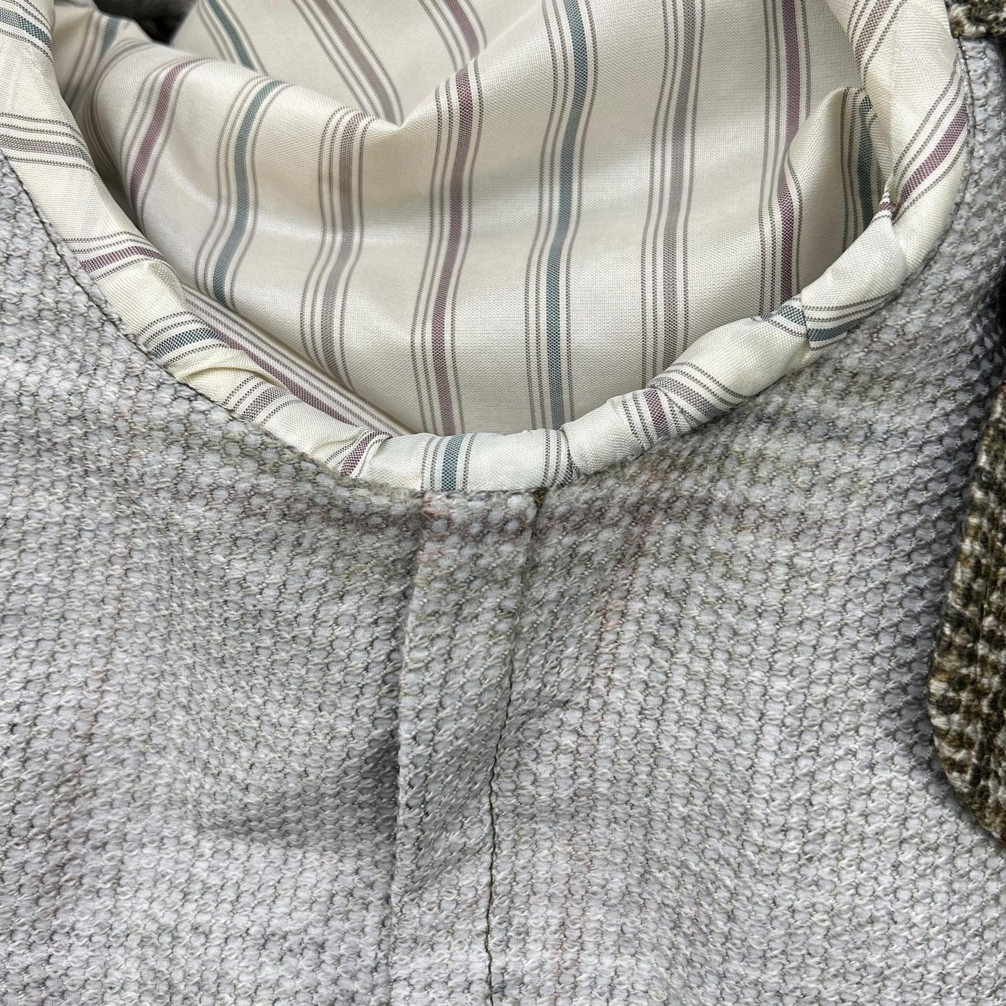 LARDINI Wool Nylon Boutonniere 3B Jacket Khaki Size 52
