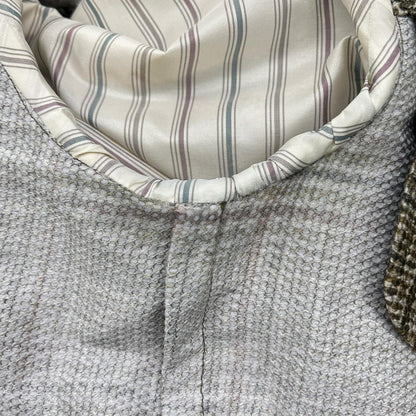 LARDINI Wool Nylon Boutonniere 3B Jacket Khaki Size 52