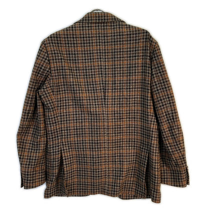 LARDINI Adv. Check Wool Cashmere 3B Jacket Brown Size 50