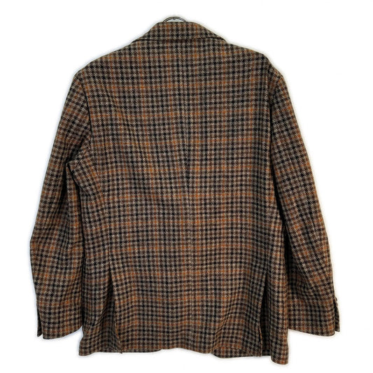 LARDINI Adv. Check Wool Cashmere 3B Jacket Brown Size 50