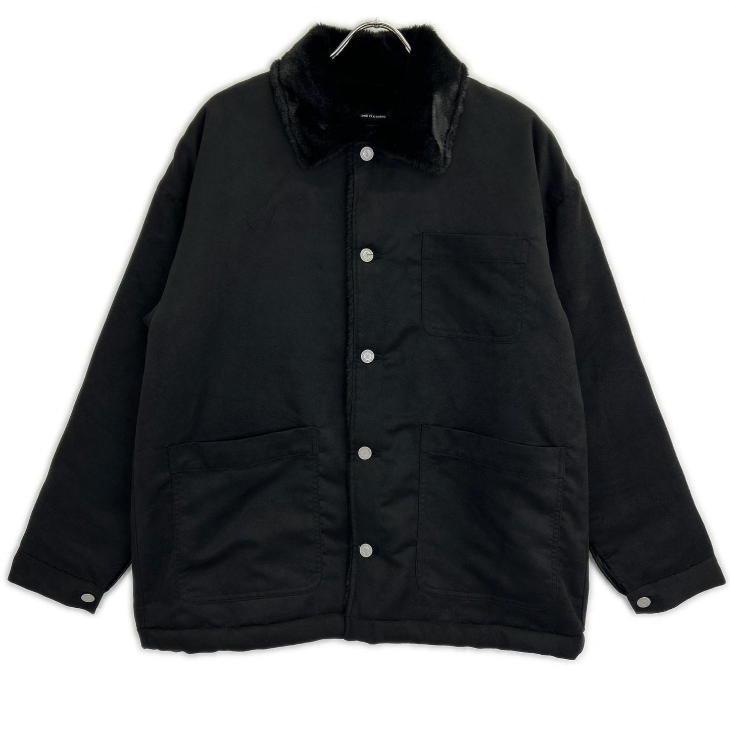 RESOUND CLOTHING Faux Suede Fur Coverall Jacket Black Size 2