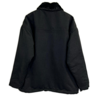 RESOUND CLOTHING Faux Suede Fur Coverall Jacket Black Size 2
