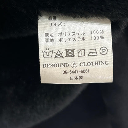 RESOUND CLOTHING Faux Suede Fur Coverall Jacket Black Size 2