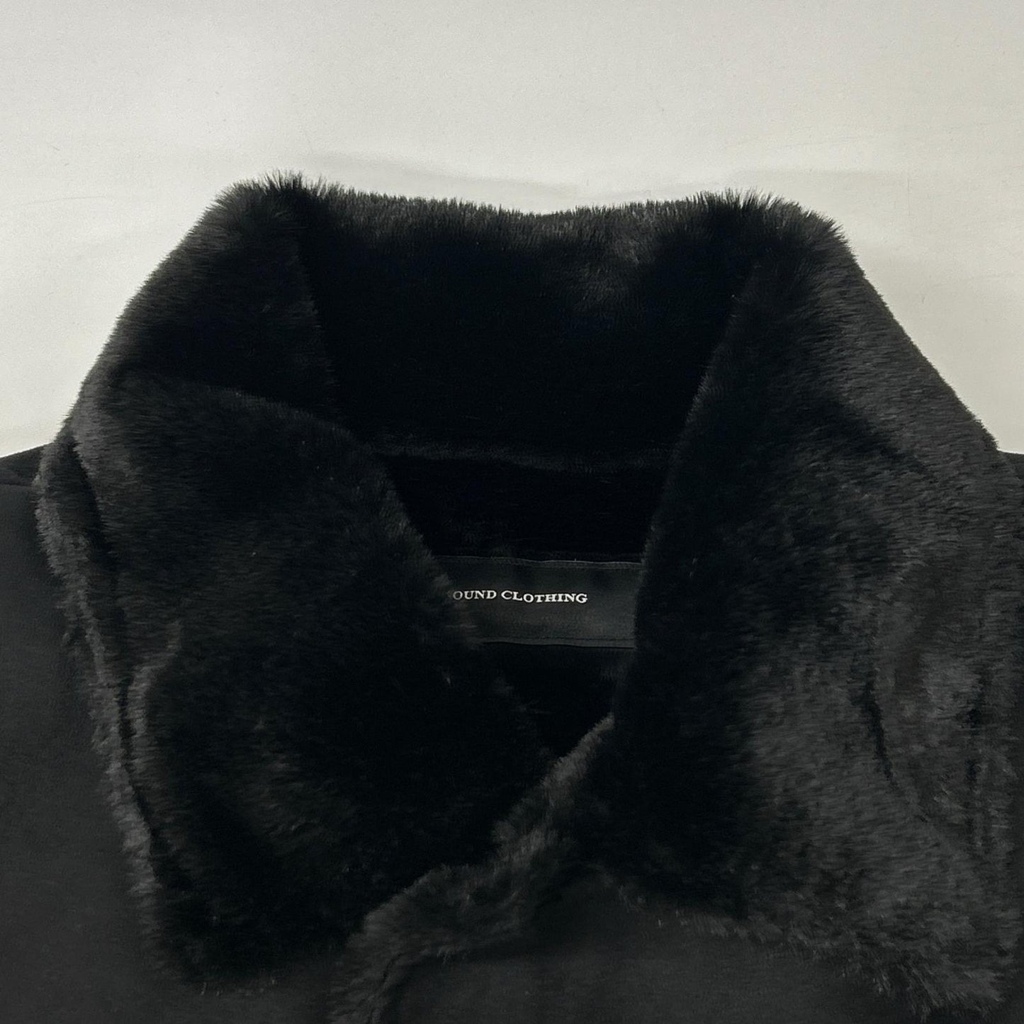 RESOUND CLOTHING Faux Suede Fur Coverall Jacket Black Size 2