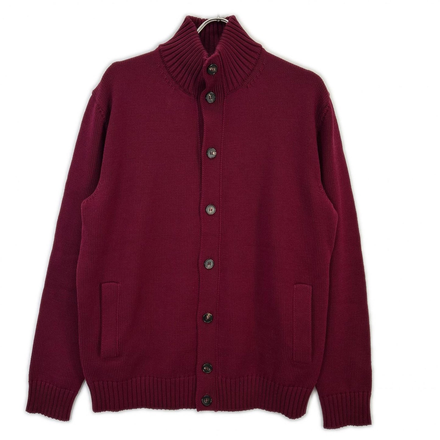 ZANONE Chioto Slim Fit 5-Gauge Cardigan Bordeaux Size 52