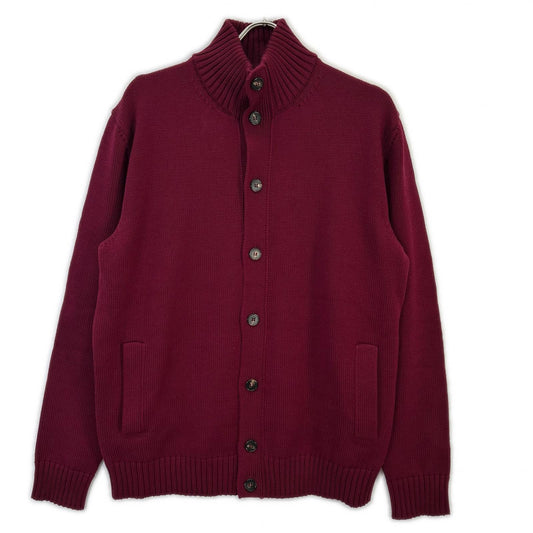 ZANONE Chioto Slim Fit 5-Gauge Cardigan Bordeaux Size 52