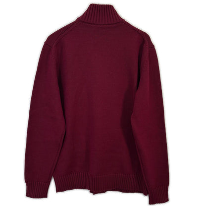 ZANONE Chioto Slim Fit 5-Gauge Cardigan Bordeaux Size 52