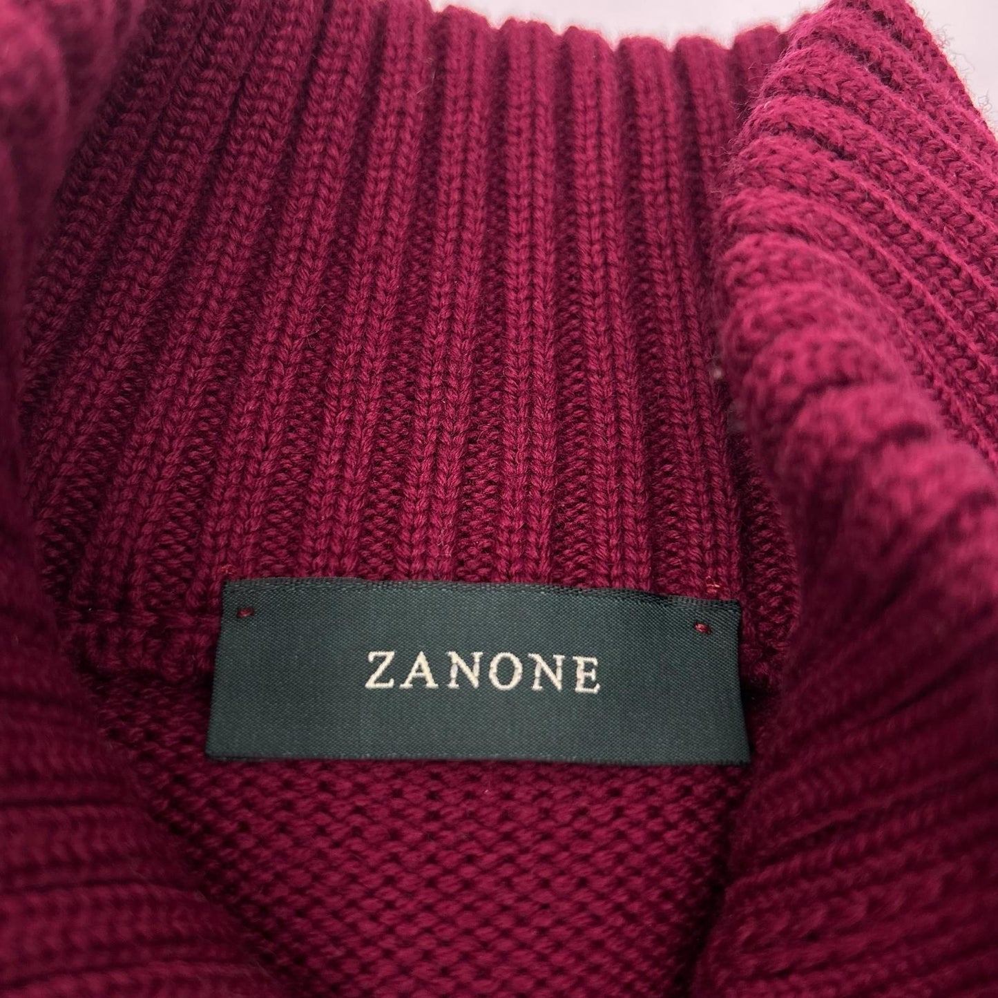 ZANONE Chioto Slim Fit 5-Gauge Cardigan Bordeaux Size 52